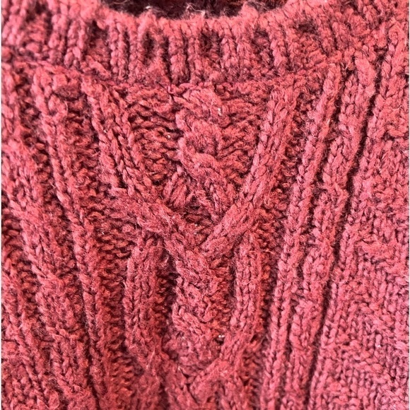 G.I.L.I. Got It Love It Cold Shoulder Burgundy Sweater with Bell Sleeves - Picture 7 of 16